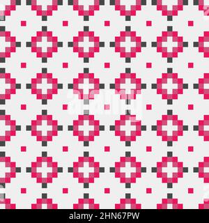 Abstract Cross-Pattern Dotted generative computational art illustration Stock Vector