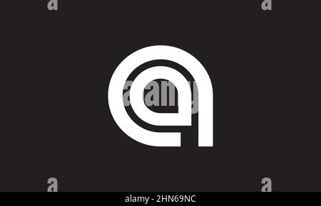 Initial letter A minimal logo design icon modern style illustration Stock Vector