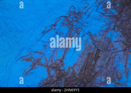 Blue crumpled paper decorative background texture Stock Photo