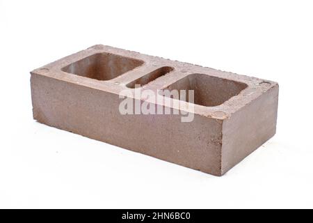 Gray brick product photography, white background Stock Photo