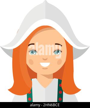 Set of german woman dressed in national costumes. Stock Vector