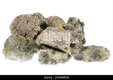trinitite from Trinity Site, New Mexico isolated on white background Stock Photo