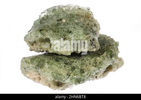 trinitite from Trinity Site, New Mexico isolated on white background Stock Photo