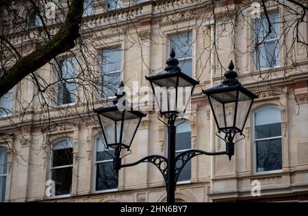 street lights of Birmingham Stock Photo