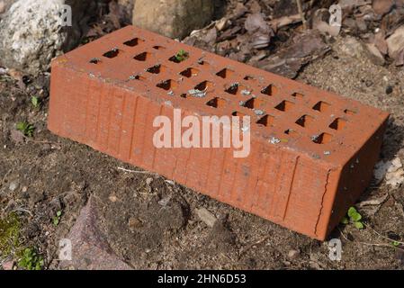 Brick laying on the ground Stock Photo