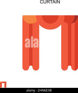 Curtain Simple vector icon. Illustration symbol design template for web mobile UI element. Stock Vector
