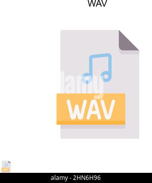 Wav Simple vector icon. Illustration symbol design template for web mobile UI element. Stock Vector