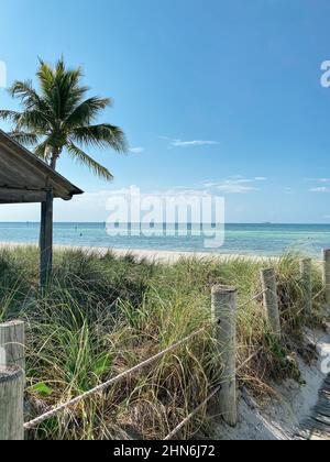 Smathers Beach in Key West, Florida on a sunny day Stock Photo