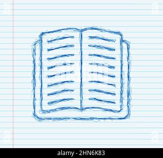 Neon books signs. Night bright advertisement. literature and library. Vector stock illustration Stock Vector