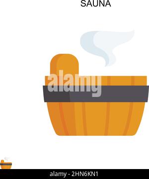 Sauna Simple vector icon. Illustration symbol design template for web ...