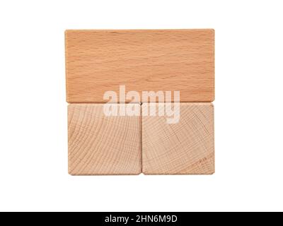 Wooden cubes for creative isolated on the white background Stock Photo