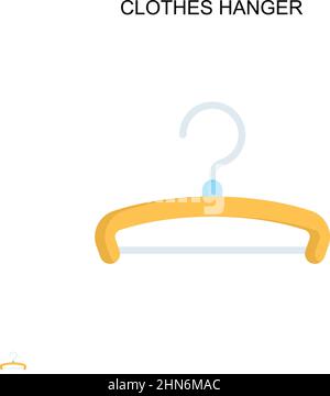 Clothes hanger Simple vector icon. Illustration symbol design template for web mobile UI element. Stock Vector