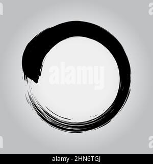 Black Enso Zen Vector Brush Vector Stock Vector Image & Art - Alamy