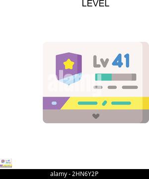 Level Simple vector icon. Illustration symbol design template for web mobile UI element. Stock Vector