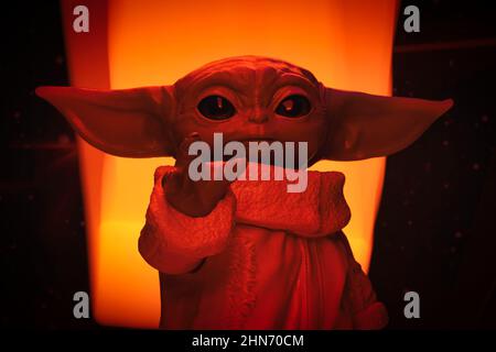 Grogu aka Baby Yoda Toy from Hasbro,Berlin, Germany Jan14th 2022 Stock Photo