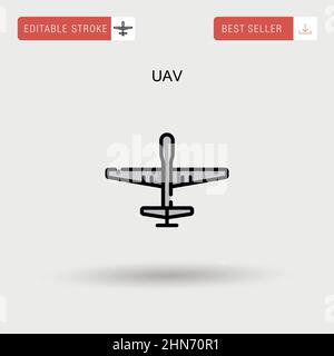 Uav Simple vector icon. Stock Vector