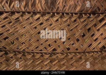 Weaved coconut leaf dry texture pattern Stock Photo