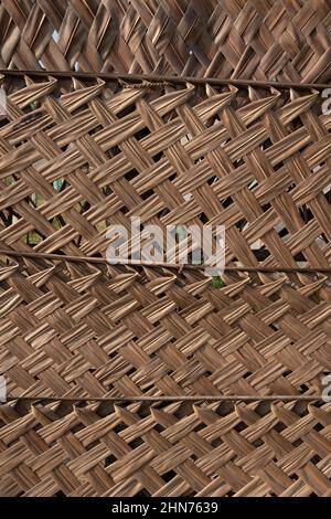 Weaved coconut leaf dry texture pattern Stock Photo