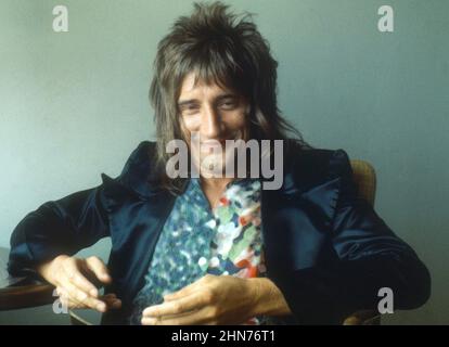 LOS ANGELES, CA - JULY 07: Rod Stewart during an interview Circa 1970's in Los Angeles, California. Credit: Jeffrey Mayer / Rock Negatives / MediaPunch Stock Photo