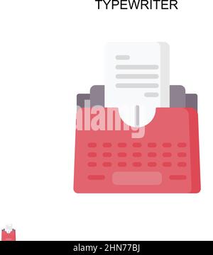 Typewriter Simple vector icon. Illustration symbol design template for web mobile UI element. Stock Vector