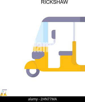 Rickshaw Simple vector icon. Illustration symbol design template for web mobile UI element. Stock Vector