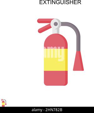 Extinguisher Simple vector icon. Illustration symbol design template for web mobile UI element. Stock Vector