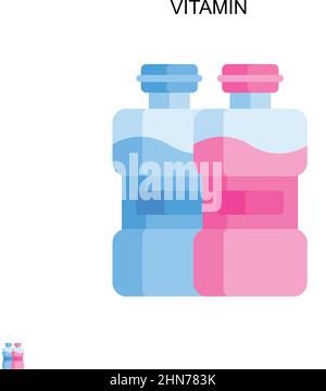 Vitamin Simple vector icon. Illustration symbol design template for web mobile UI element. Stock Vector