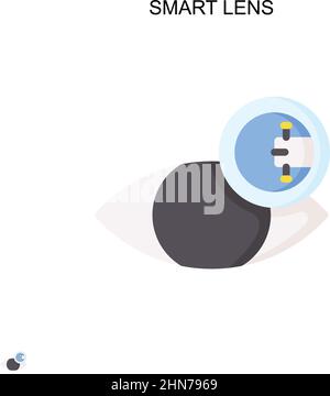 Smart lens Simple vector icon. Illustration symbol design template for web mobile UI element. Stock Vector