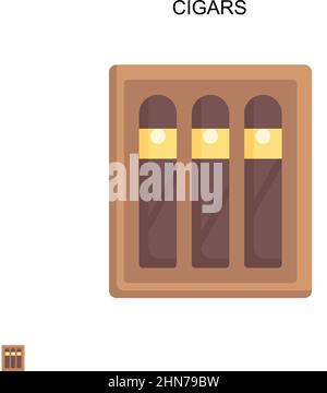 Cigars Simple vector icon. Illustration symbol design template for web mobile UI element. Stock Vector