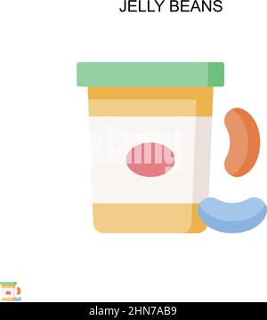 Jelly beans Simple vector icon. Illustration symbol design template for web mobile UI element. Stock Vector