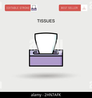 Tissues Simple vector icon. Stock Vector