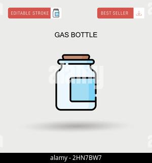 Gas bottle Simple vector icon. Stock Vector