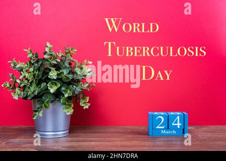 the concept celebrating the World Tuberculosis Day  the March 24. Stock Photo