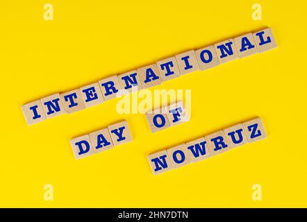 the concept celebrating the International Day of Nowruz  the March 21. Stock Photo