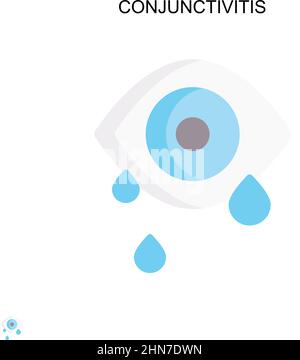 Conjunctivitis Simple vector icon. Illustration symbol design template for web mobile UI element. Stock Vector