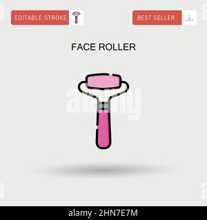 Face roller Simple vector icon. Stock Vector