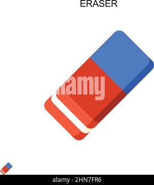 Eraser Simple vector icon. Illustration symbol design template for web mobile UI element. Stock Vector