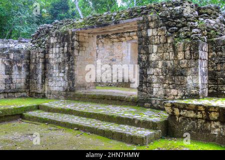 Portal, Structure IV-B, Balamku Archaeological Zone, Mayan Ruins, Campeche State, Mexico Stock Photo
