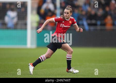 Manchester, England, 13th February 2022.  Ella Toone of Manchester United during the The FA Women's Super League match at the Academy Stadium, Manchester. Picture credit should read: Isaac Parkin / Sportimage