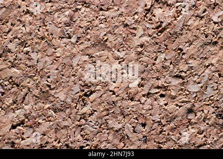 Texture of pressed shavings of cork wood close-up Stock Photo