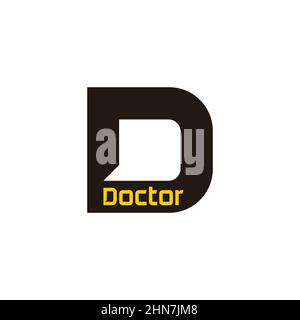 letter d doctor talk symbol logo vector Stock Vector