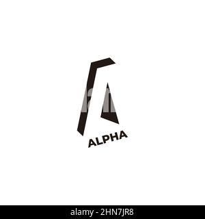 letter a alpha abstract shadow 3d geometric logo vector Stock Vector
