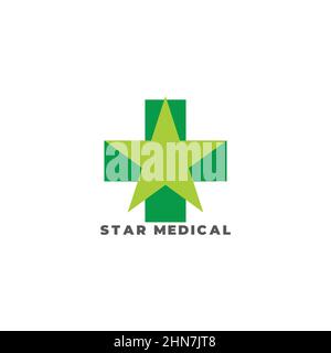 star colorful medical geometric symbol logo vector Stock Vector