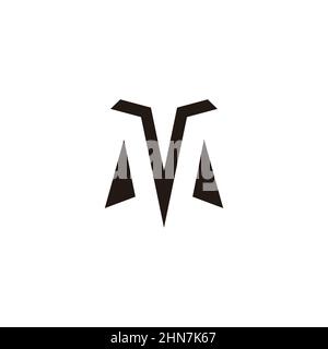 letter m 3d hole door gate building logo vector Stock Vector