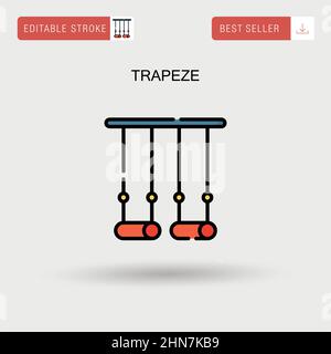 Trapeze Simple vector icon. Stock Vector