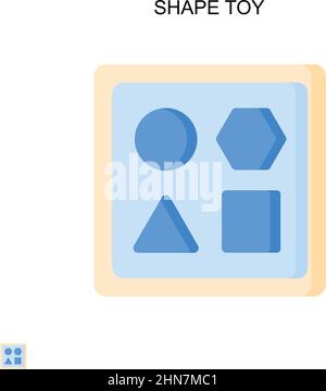 Shape toy Simple vector icon. Illustration symbol design template for web mobile UI element. Stock Vector
