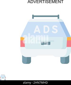 Advertisement Simple vector icon. Illustration symbol design template for web mobile UI element. Stock Vector