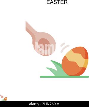 abstract easter eggs icon symbol isolated on white background Stock ...