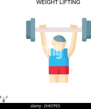 Weight lifting Simple vector icon. Illustration symbol design template for web mobile UI element. Stock Vector