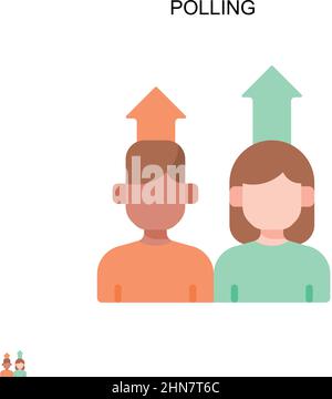 Polling Simple vector icon. Illustration symbol design template for web mobile UI element. Stock Vector